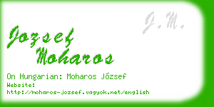 jozsef moharos business card