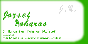 jozsef moharos business card